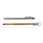 Concrete Thermometer, 0 to 120&deg;F,  Grads, Metal Case, Red Spirit Filled