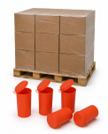 4 X 8 CYLINDER MOLD WITH LID, ORANGE, 30 CASES PER PALLET