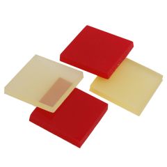 Pad Caps for 2 Inch (5.1 cm) Cube, two 70 durometer and two 80/85 Durometer, set of 4