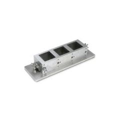 Cube Mold, 2", 3-Gang, Parallel Arrangement, Stainless
