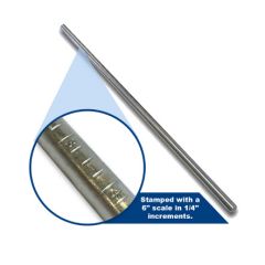 Tamping Rod, 24 x 5/8 Inches, Graduated in 1/4 Inch Increments