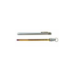 Concrete Thermometer, 0 to 120&deg;F,  Grads, Metal Case, Red Spirit Filled
