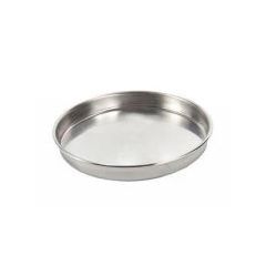 Sieve Pan, 12in Dia. Half Height, Stainless