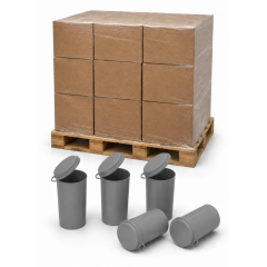 4 X 8 CYLINDER MOLD WITH LID, FORNEY, GREY, 24 CARTONS per PALLET