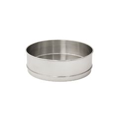 Sieve Pan, 8 Inch Dia, Full Height,  Stainless, Extended Rim