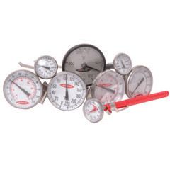 Thermometer, 50&deg; to 500&deg;F, 8 In (20.3 cm) Stem, 2 Inch Glass Dial