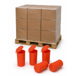 4 X 8 CYLINDER MOLD WITH LID, ORANGE, 30 CASES PER PALLET