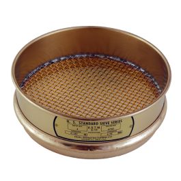 Sieves, 8 Dia., Stainless Frame and Mesh, No. 4 (4.75 mm) Full