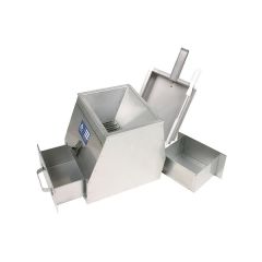 Sample Splitter, Enclosed 14  Chute 3/8 inch Width, 6 1/2 x 8 inch Hopper