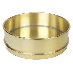 Sieve Pan, 8 Inch Dia Full Height,  Brass, Extended Rim