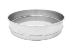 Stainless Steel Sieve Pan, 12" w/Rim, Intermediate Height