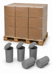 4 X 8 CYLINDER MOLD WITH LID, FORNEY, GREY, 36 Cartons per Pallet