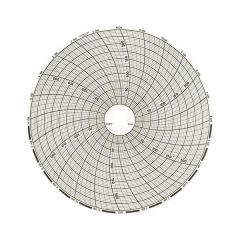 Recording Thermometer, Chart Paper, 24 Hr, 0-250° F, 6 In Dia, 60/Pkg