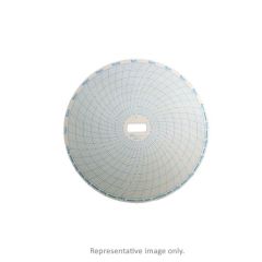Recording Thermometer, Chart Paper, 24 Hr, 50-120° F, 6 In Dia., 100/Pkg