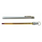 Concrete Thermometer, 0 to 120&deg;F,  Grads, Metal Case, Red Spirit Filled