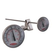 Thermometer, -5&deg; to +50&deg;C/ 25 to 125&deg; F,  8 inch Stem and 1.75 inch Dial