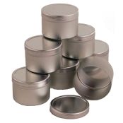 Sample Can with Lid, Tin, 2.5 oz - 48 per Pkg